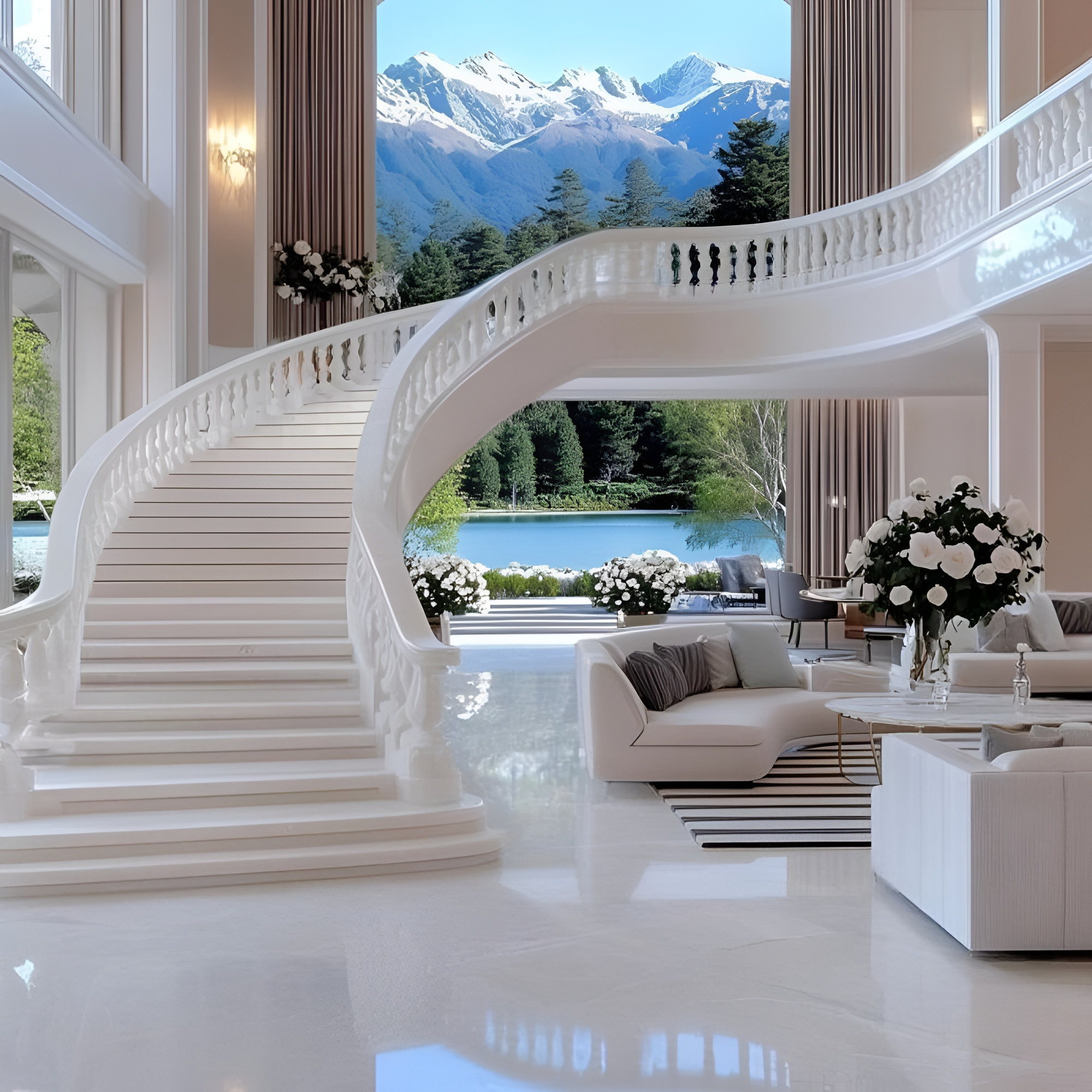 White Vietnam Marble Layout